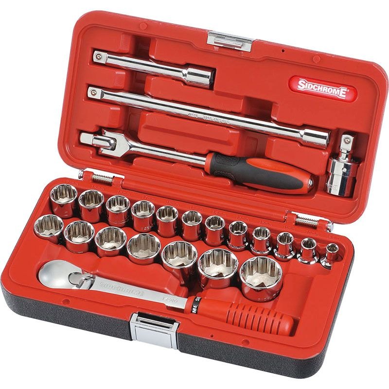 SIDCHROME - SOCKET SET, 24PCE METRIC SOC/ACC