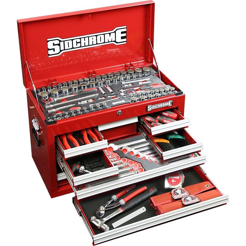 SIDCHROME - TOOL KIT, TOP CHEST METRIC/AF 176 PIECE