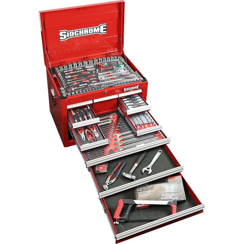 SIDCHROME - TOOL KIT, TOP CHEST METRIC/AF 242 PIECE