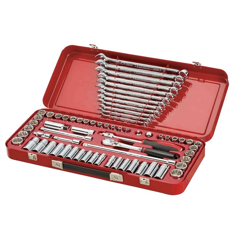 SIDCHROME - SOCKET & WRENCH SET 68PCE 3/8in DRIVE