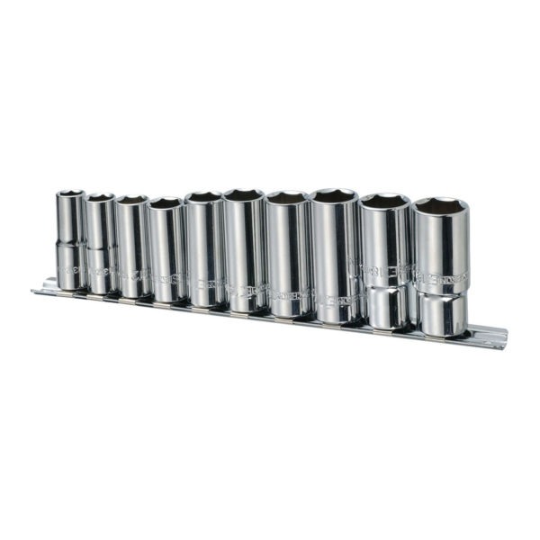 SIDCHROME - SOCKET SET, 3/8in DRIVE, 10PCE METRIC