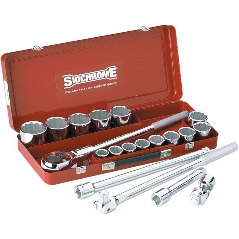 SIDCHROME - SOCKET SET, 3/4in DRIVE, AF 19 PIECE