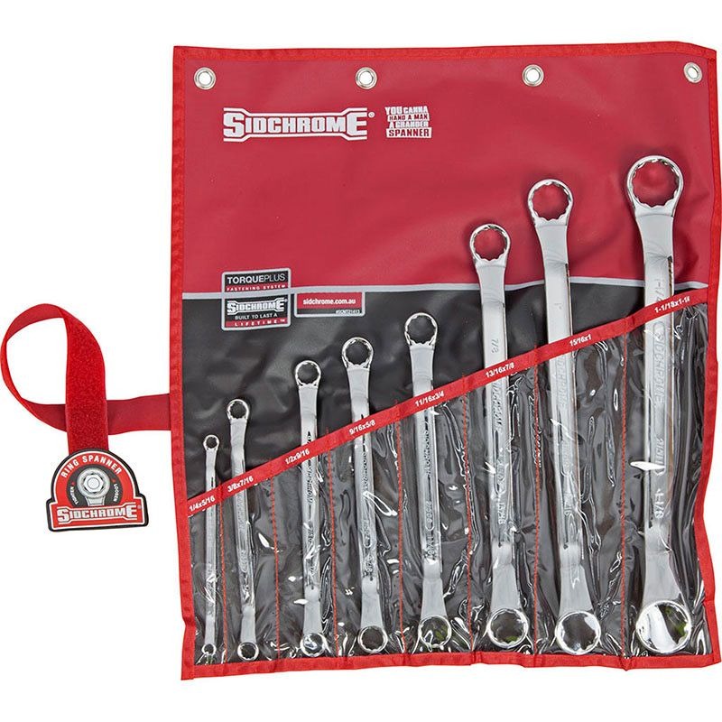 SIDCHROME - SPANNER SET, AF 8PCE, RING END