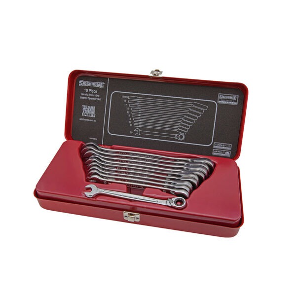 SIDCHROME - SPANNER SET, GEARED METRIC 10 PIECE