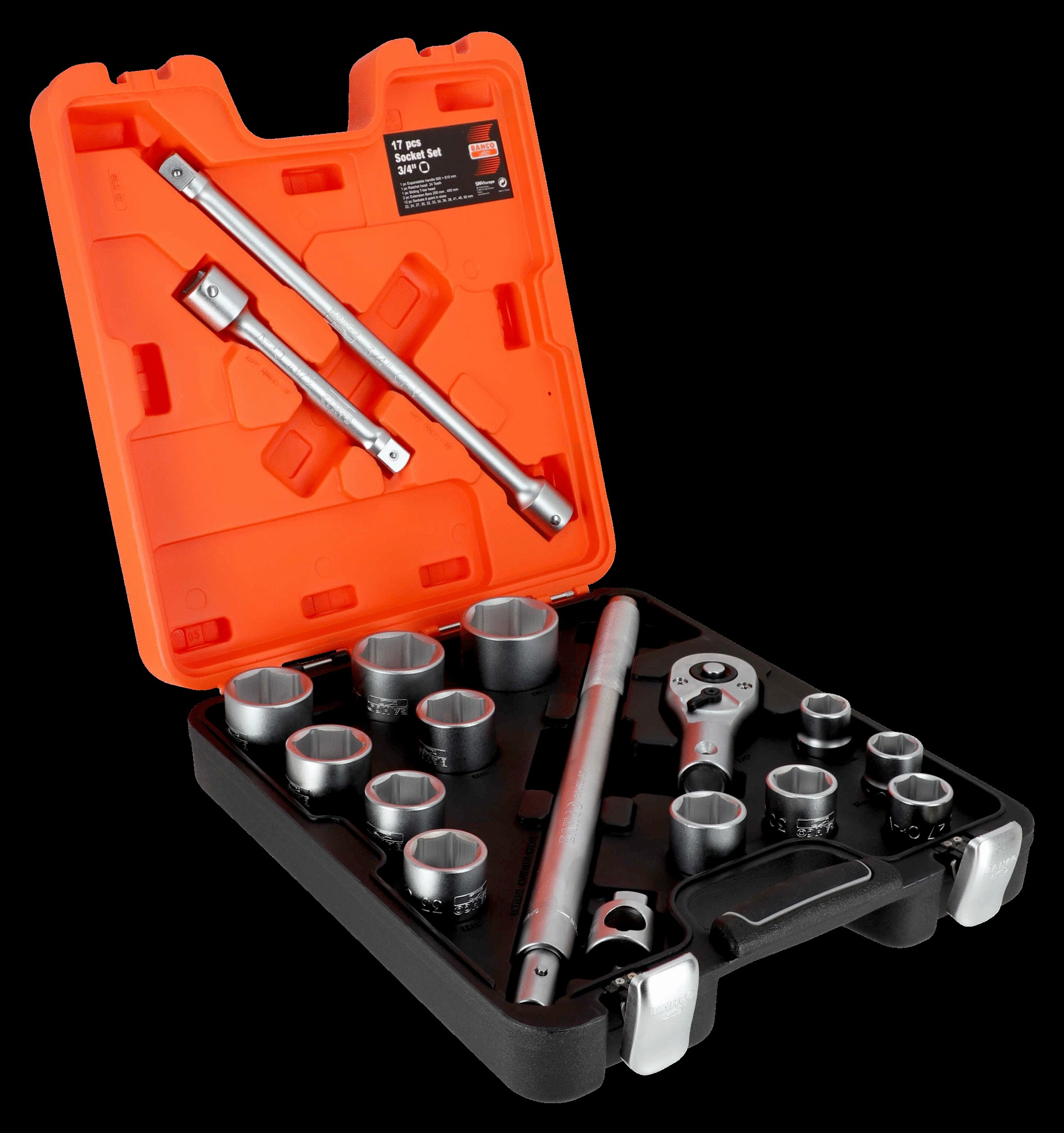 Bahco Socket Set 3/4" 22>50 MM