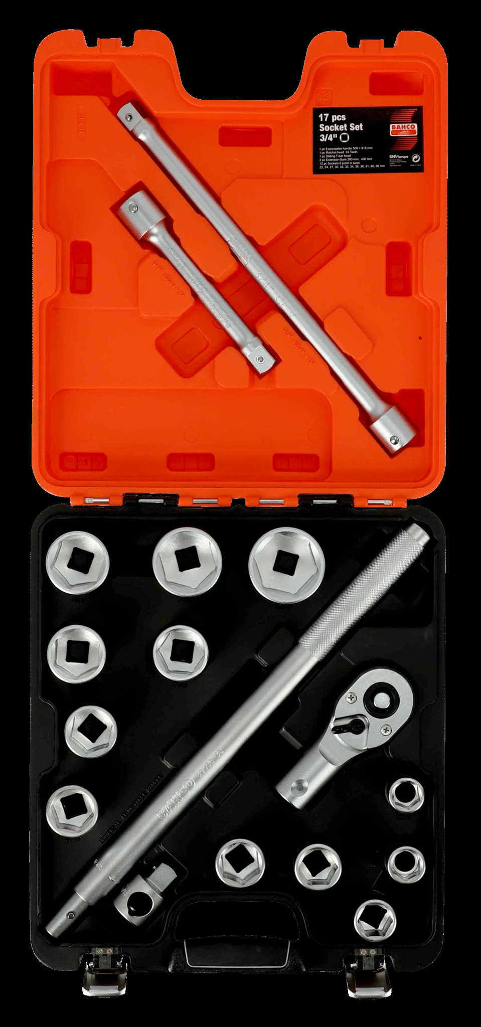 Bahco Socket Set 3/4" 22>50 MM - Image 2