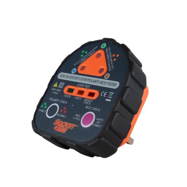 SOCKET&SEE - SOCKET TESTER EARTH LOOP, POLARITY, RCD CHECK - Image 2