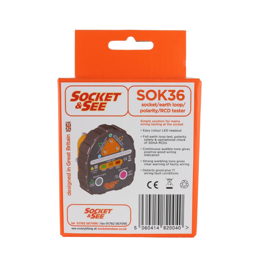 SOCKET&SEE - SOCKET TESTER EARTH LOOP, POLARITY, RCD CHECK - Image 4