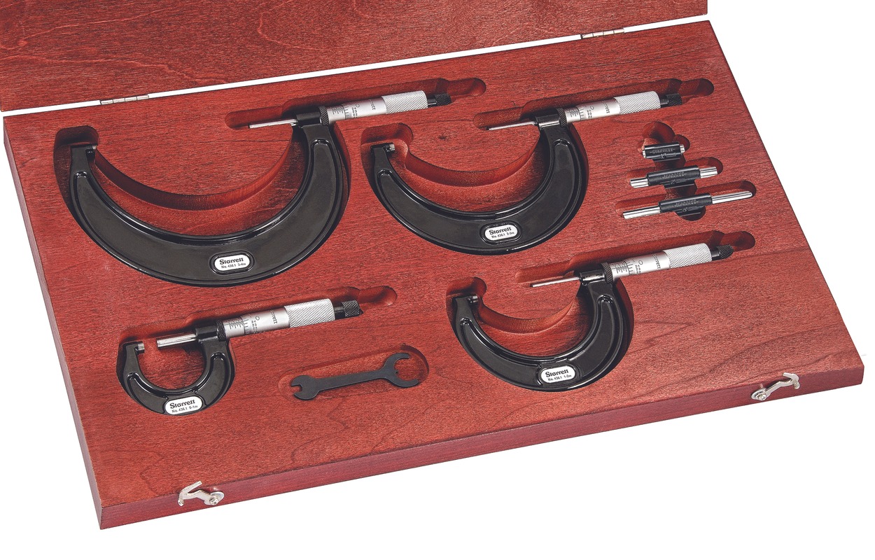 Starrett OUTSIDE MICROMETER SET- 0-4 ST436.1BXRLZ Outside Micrometer Set