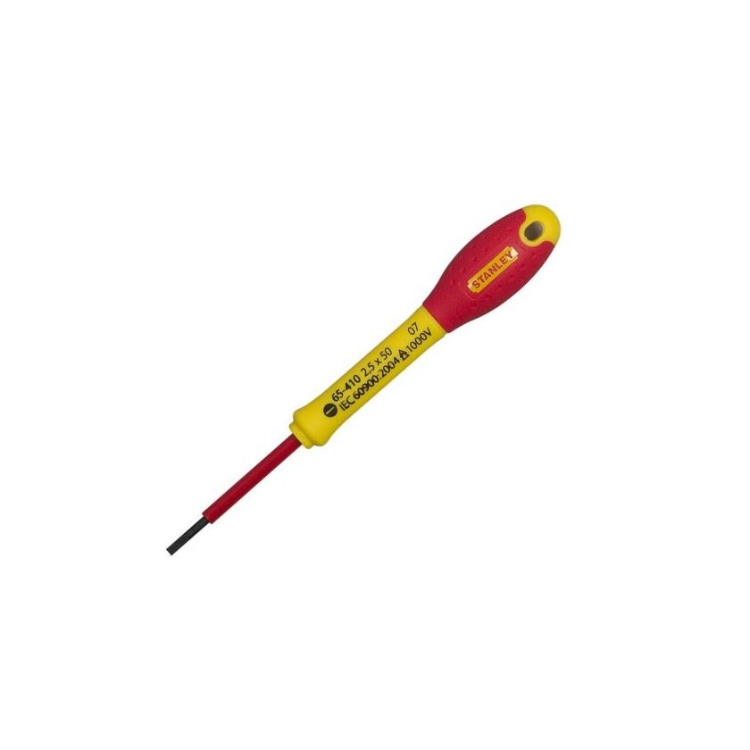 STANLEY - SCREWDRIVER, VDE SLOTTED 2.5 x 50mm, FATMAX