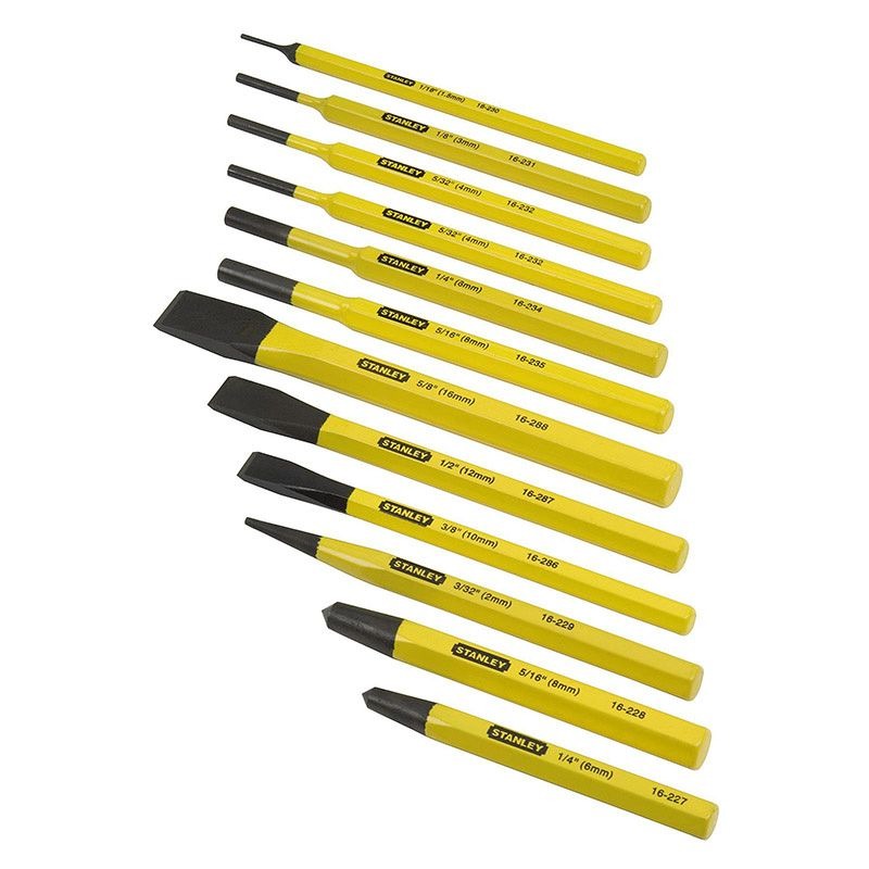 STANLEY - COLD CHISEL AND PUNCH SET 12 PIECE
