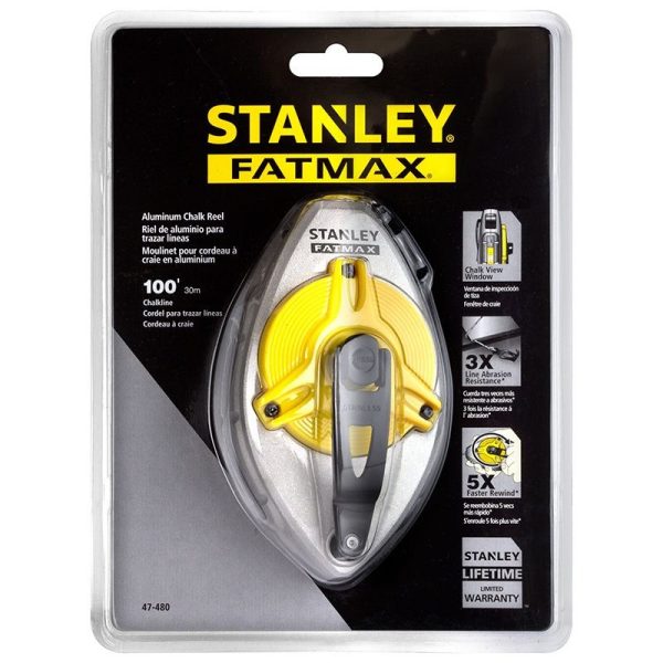 STANLEY - CHALK LINE REEL, PRO 30m/100ft FATMAX - Image 4