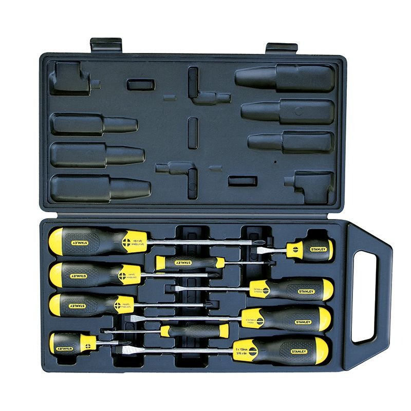 STANLEY - SCREWDRIVER SET 10pce-CASE CUSHION GRIP NON-INSULATED - Image 4