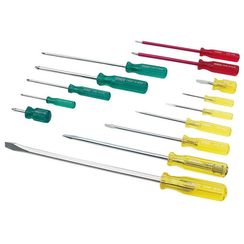 STANLEY - SCREWDRIVER SET, 14 PIECE INDUSTRIAL, ACETATE HANDLES - Image 5