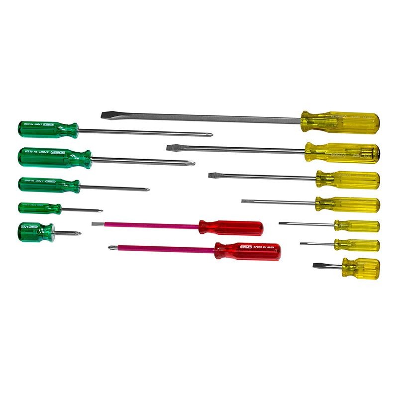 STANLEY - SCREWDRIVER SET, 14 PIECE INDUSTRIAL, ACETATE HANDLES - Image 6