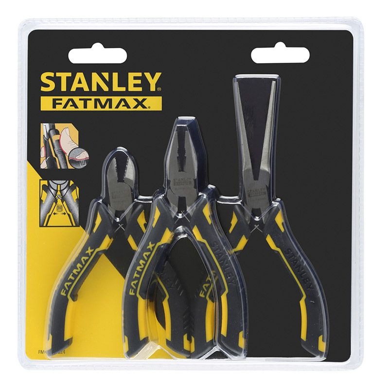 STANLEY - PLIER SET, MINI 3PC SET FATMAX 1 x COMBI, DIAG CUT, LONG NOSE