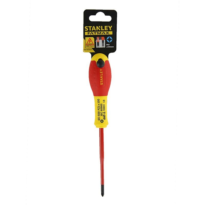 STANLEY - SCREWDRIVER POZI 1 x 100mm FATMAX SLIM SHAFT VDE - Image 2