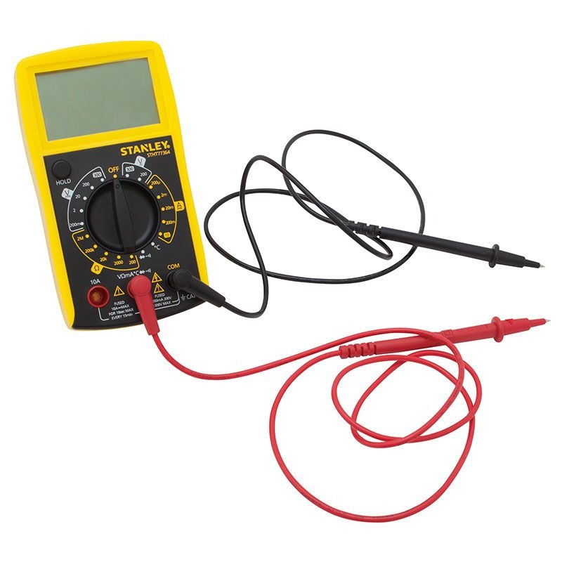STANLEY - MULTIMETER, 300V AC/DC, 10A W/TEMP CONT, BATTERY TESTS
