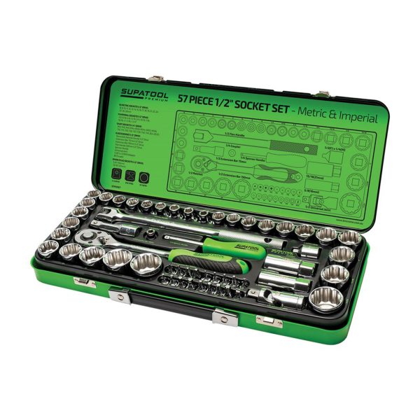 STP STP2057 SKT SET 1/2DR 57PCE MET/IMP
