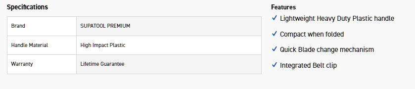 STP STP6000 STP FOLDING UTILITY KNIFE - Image 5