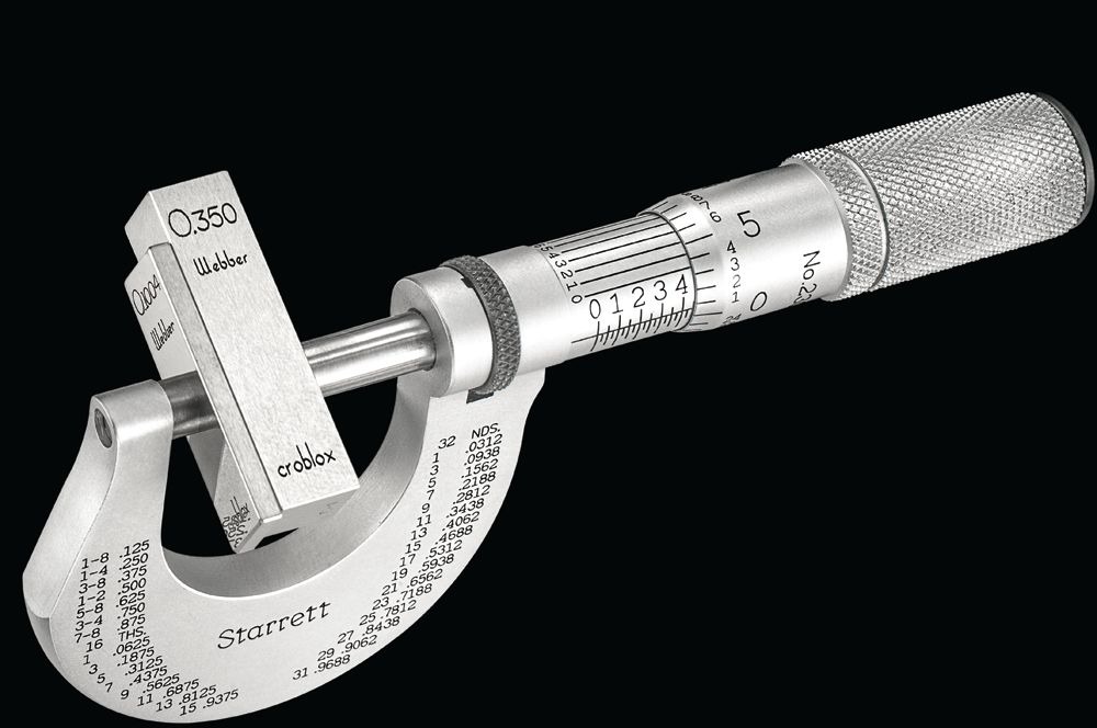 Starrett Micrometer 0-1in Range .0001in Grad Carbide Faces T230XFL Outside Micrometer - Image 5