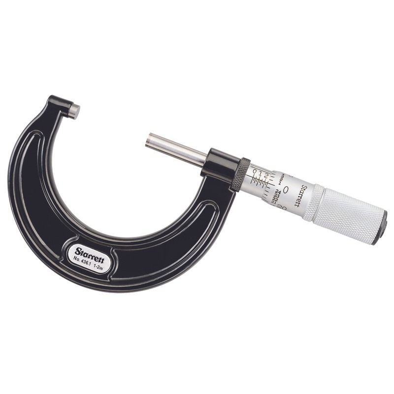 Starrett OUTSIDE MICROMETER- 1-2 T436.1XFL-2 Outside Micrometer