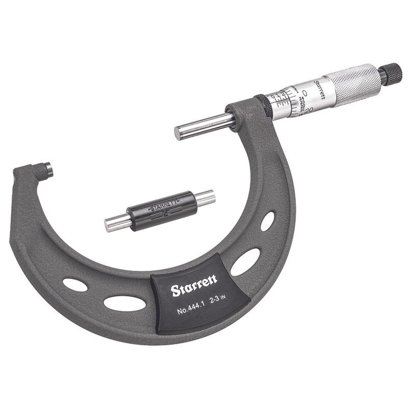 Starrett OUTSIDE MICROMETER, 2-3 T444.1XRL-3 Outside Micrometer