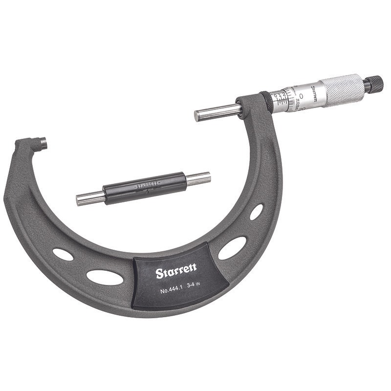 Starrett OUTSIDE MICROMETER, 3-4 T444.1XRL-4 Outside Micrometer