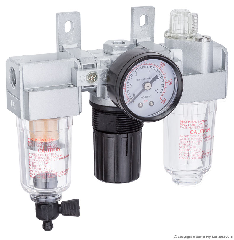 Min Control Unit 1/4" Filter Regulator & Lubricator
