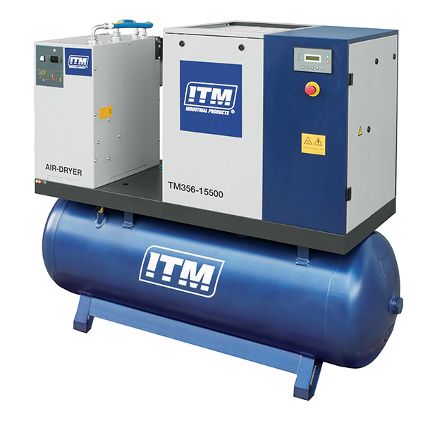 ITM AIR COMPRESSOR ROTARY SCREW WITH REFRIGERATED DRYER, 3 PHASE, 15HP, 500LTR, FAD 1620