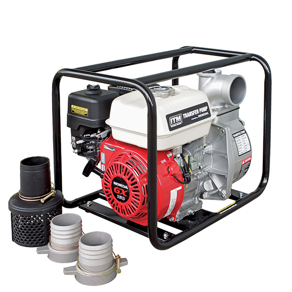 ITM WATER TRANSFER PUMP HIGH VOLUME PETROL 5.5HP GX160 HONDA 80MM 60,000 L/H