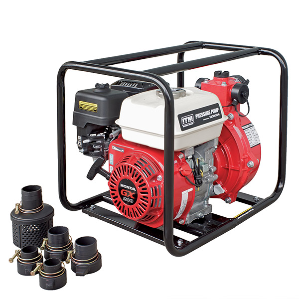 ITM WATER PRESSURE PUMP PETROL 6.5HP GX200 HONDA 50MM 21,000 L/H 75M LIFT
