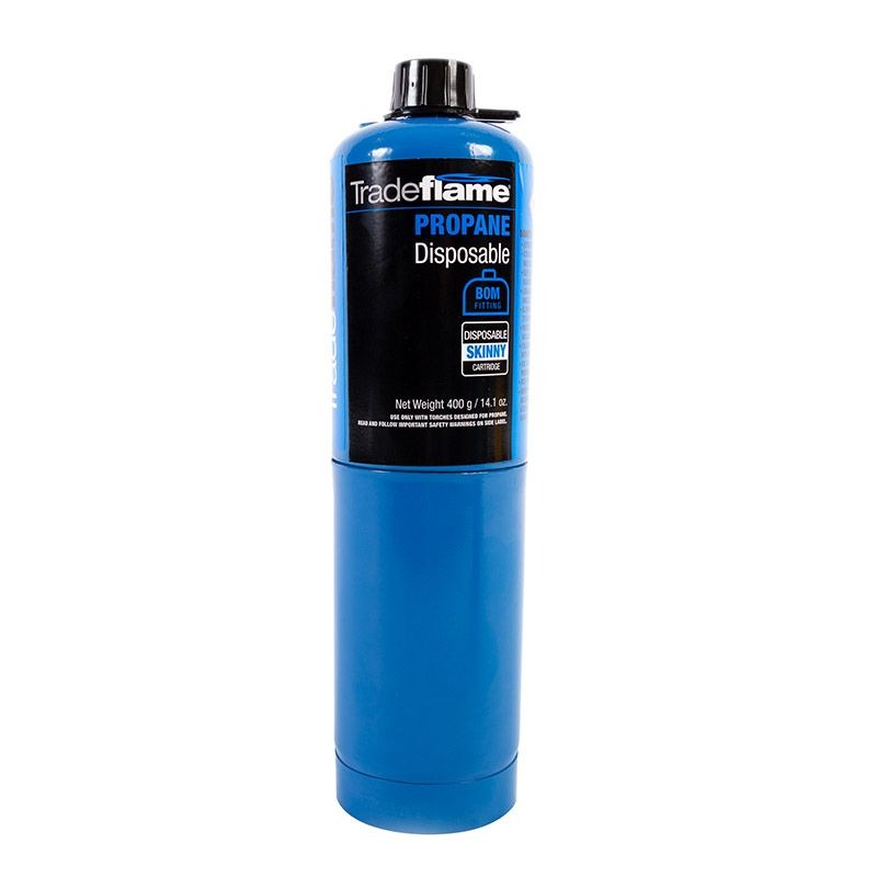TRADEFLAME - PROPANE CARTRIDGE, 400g BOM FITTING