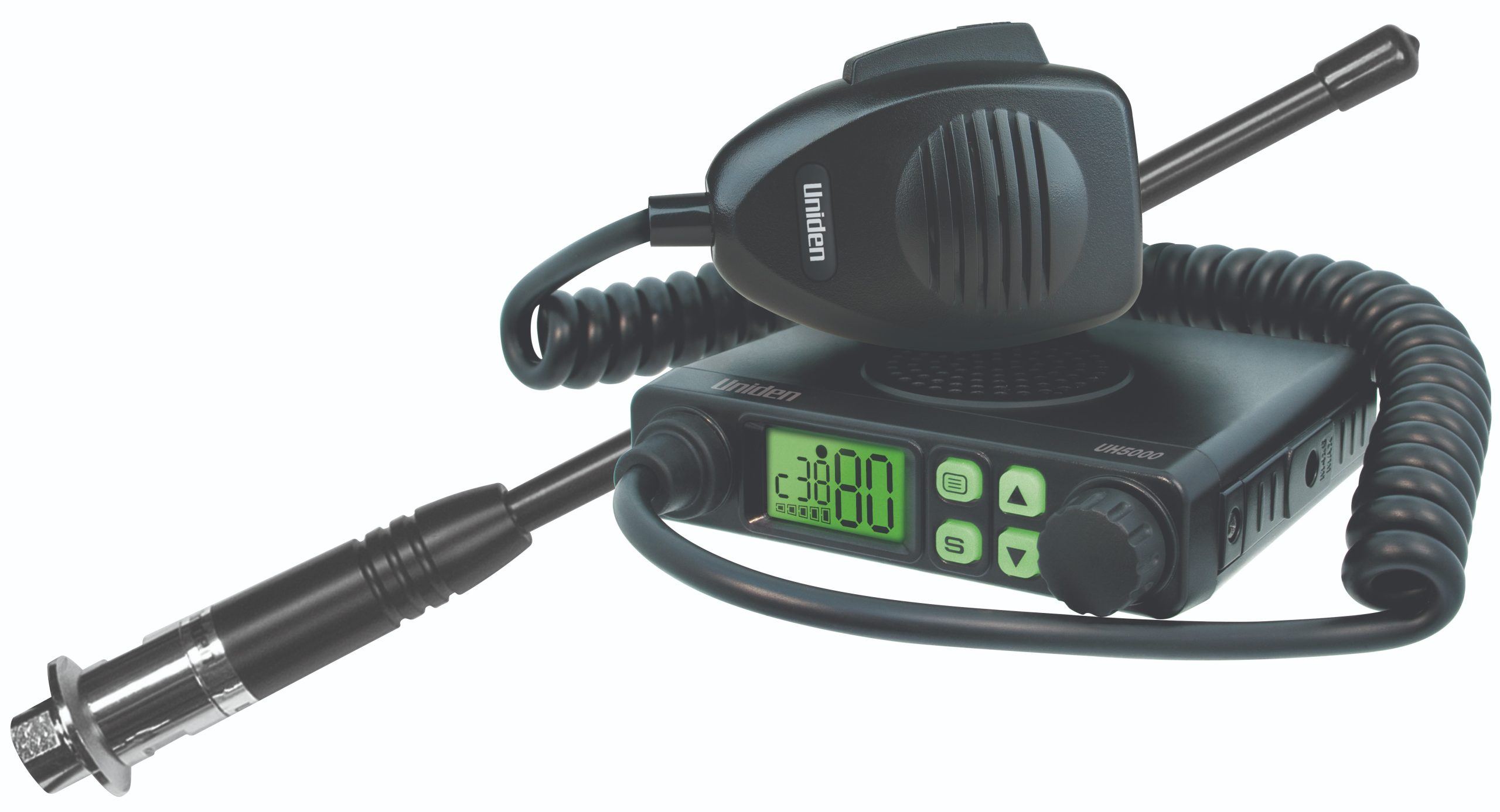 UNIDEN - UHF CB RADIO, 5 WATT, 80CH WITH ANTENNA FIXED MOUNT