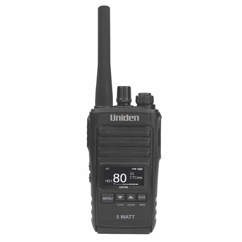 UNIDEN - UHF 2-WAY RADIO 1/5-WATT, 80CH WITH CHARGING POD