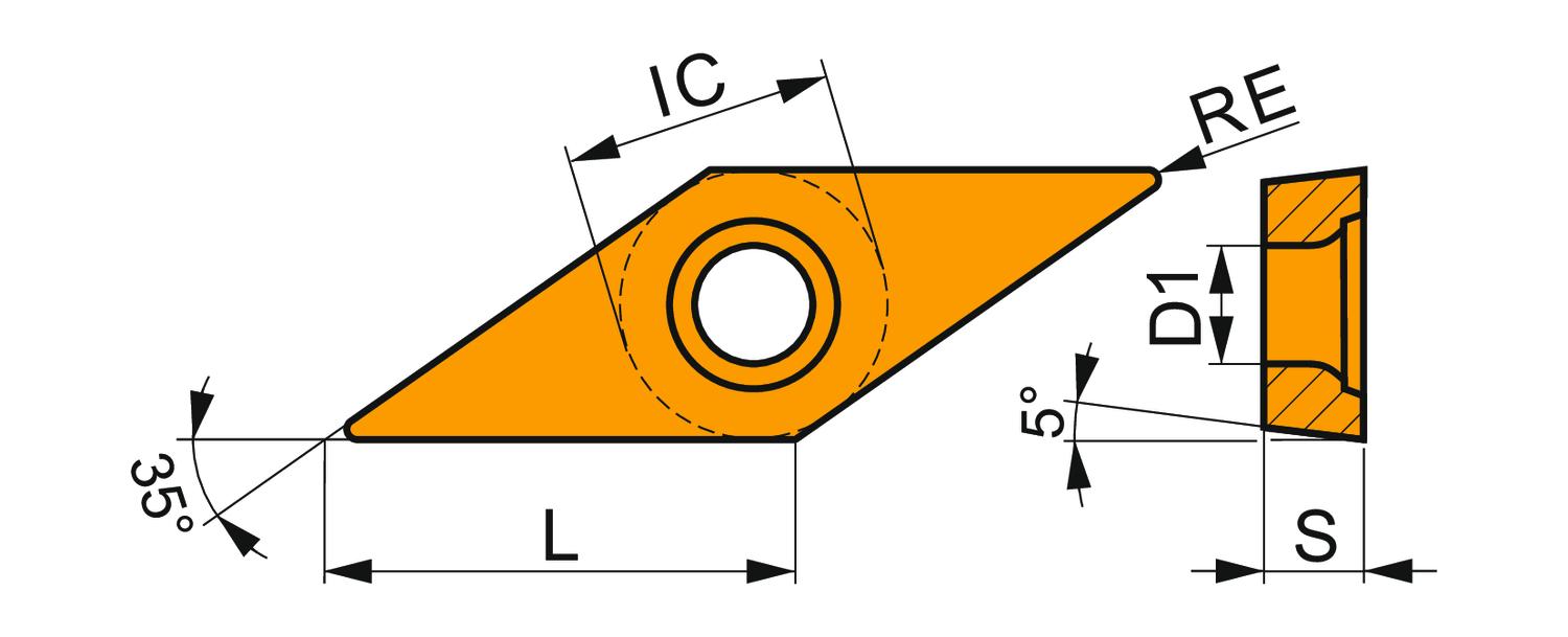 PRAMET VBMT 160404E-FM:T7325 Turning inserts positive