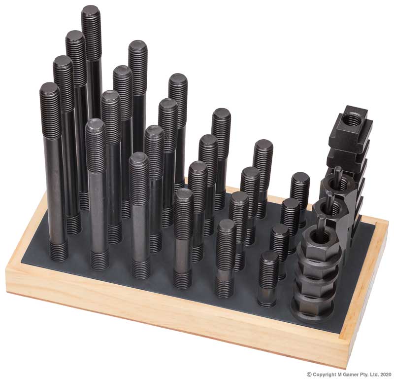 Stud and Nut Kit, 38pce M10 x 1.5 Stud 12mm Slot