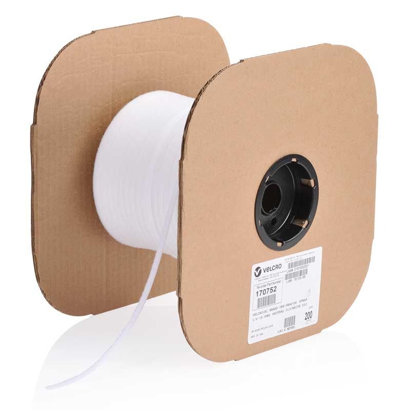 VELCRO - ONE-WRAP CONTINUOUS WHITE 6mm x 182.5m ROLL