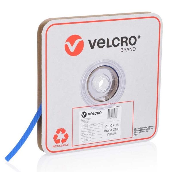 VELCRO - ONE-WRAP CONTINUOUS ROYAL BLUE 12.5mm x 22.8m ROLL