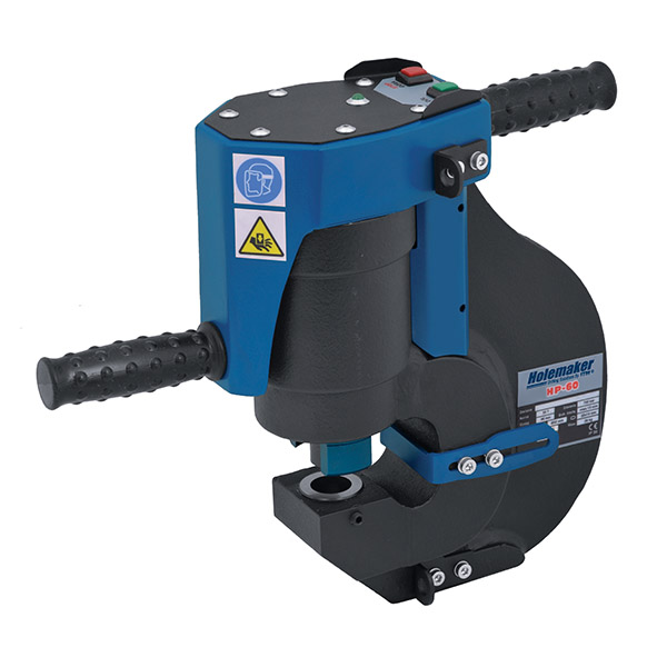 HOLEMAKER DOUBLE ACTION HYDRAULIC PUNCH, 35 TON, 27MM DIAMETER X 13MM THICK CAP, 60MM THROAT