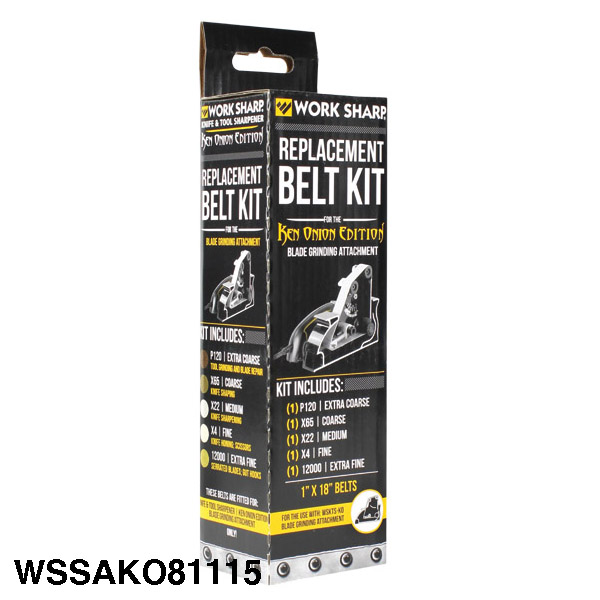 WORKSHARP REPLACEMENT BELT PACK, 5PCE ASSORTED, T/S WSSAKO81112 KEN ONION BLADE GRINDER ATT