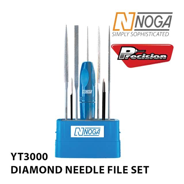 NOGA FILE DIAMOND 5 PC SET WITH SCRAPERS & YT HANDLE