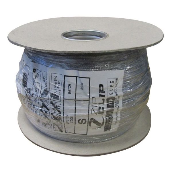 ZIP-CLIP - ZIP-CLIP CABLE 500m REEL 50kg SWL, SILVER