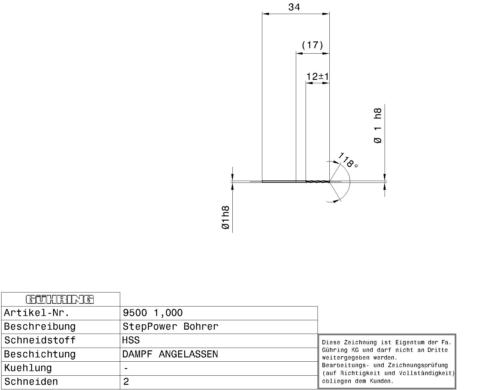 Guhring Step Power Drill HSS - Image 2