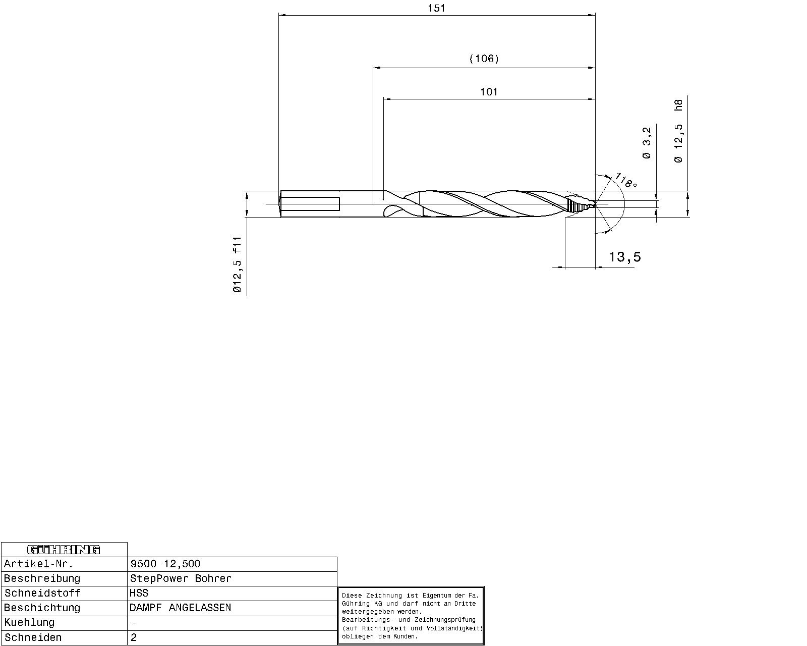 Guhring Step Power Drill HSS - Image 2
