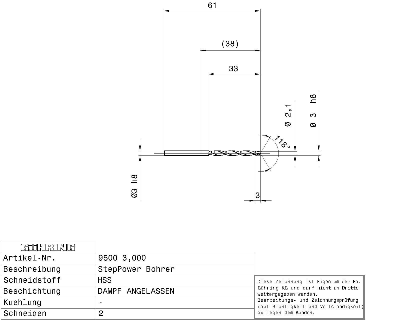 Guhring Step Power Drill HSS - Image 2