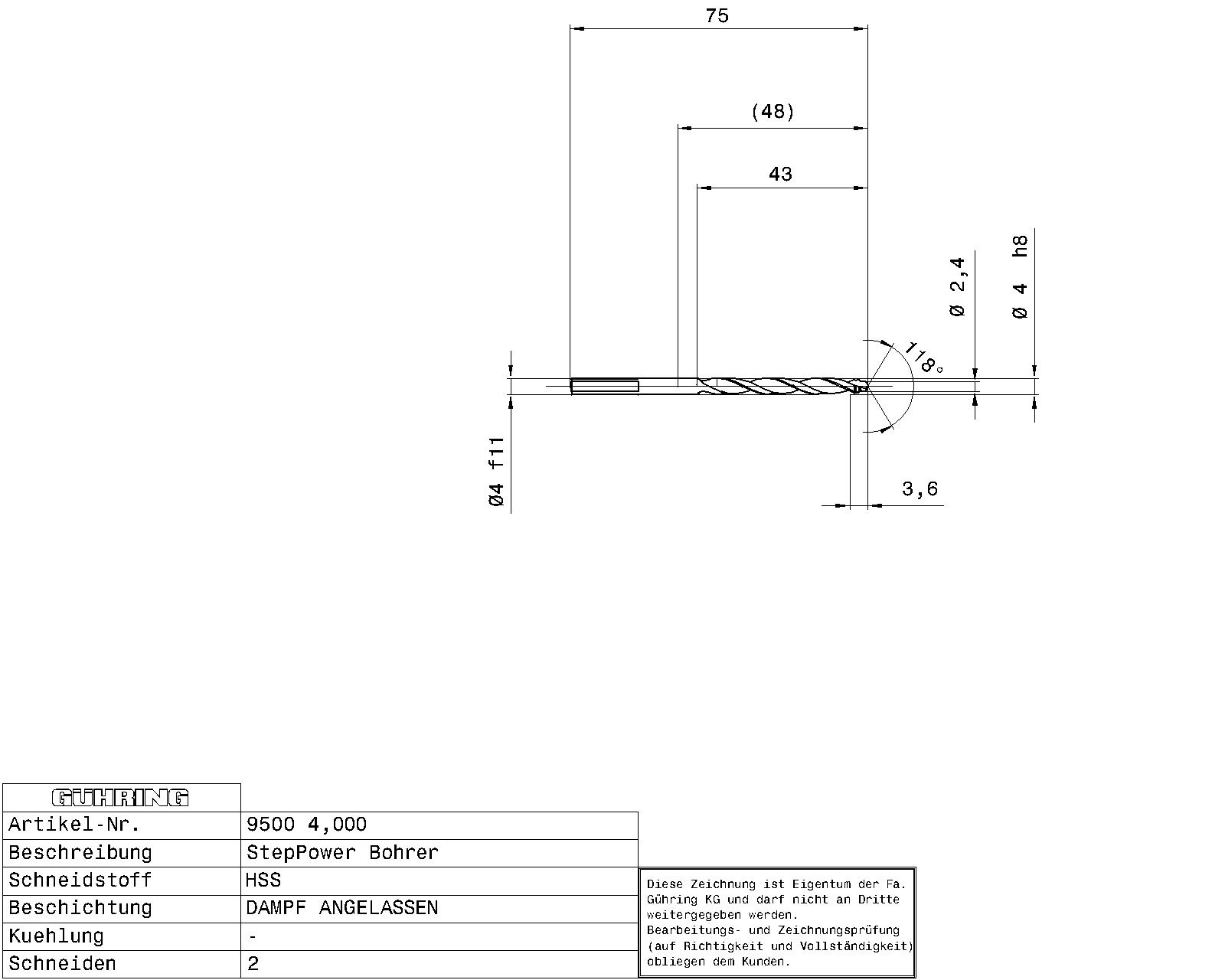 Guhring Step Power Drill HSS - Image 2