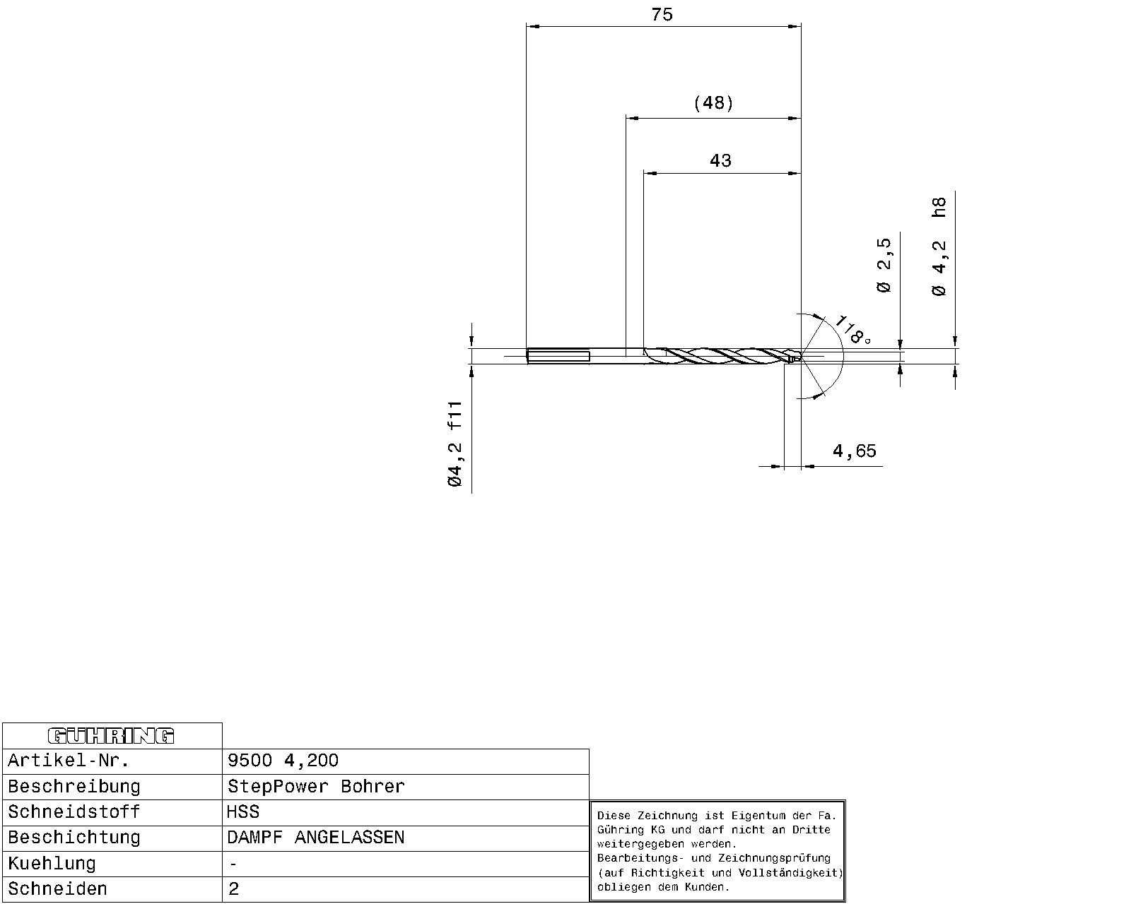 Guhring Step Power Drill HSS - Image 2