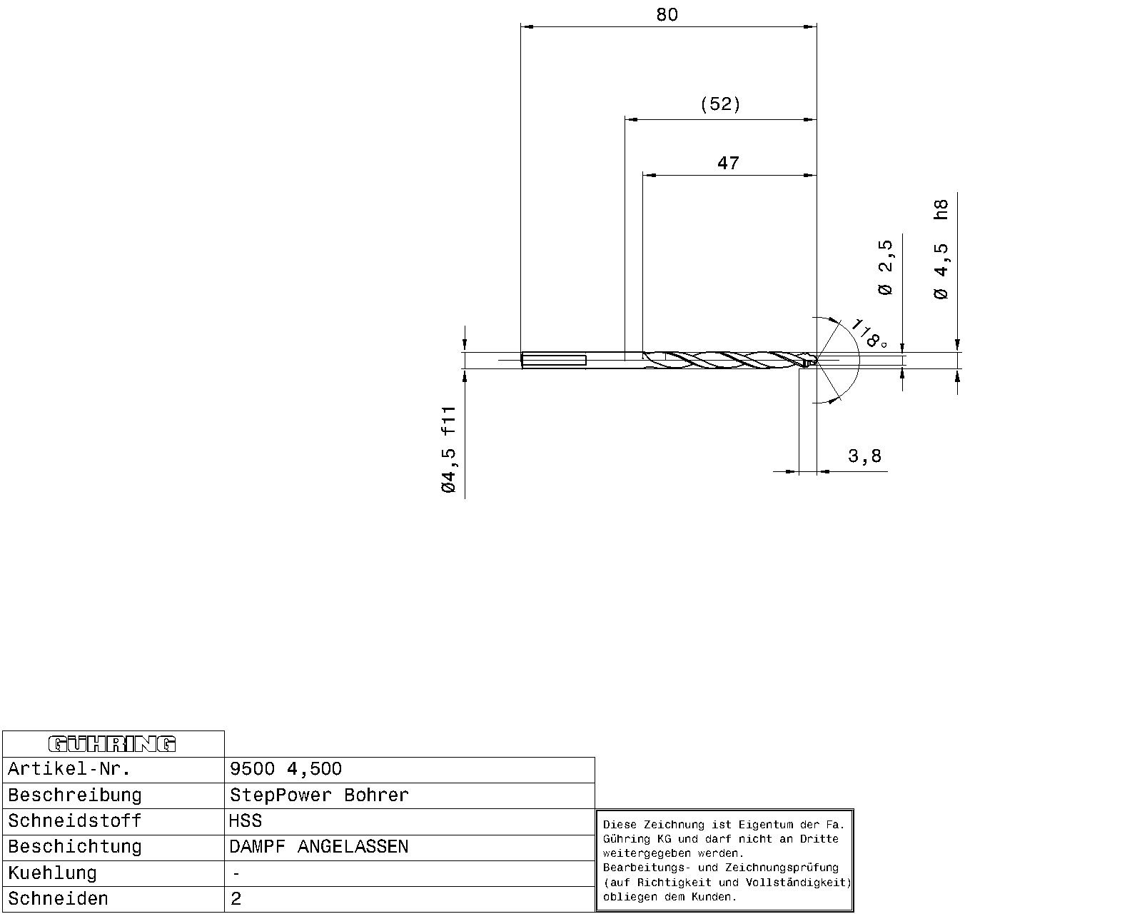 Guhring Step Power Drill HSS - Image 2