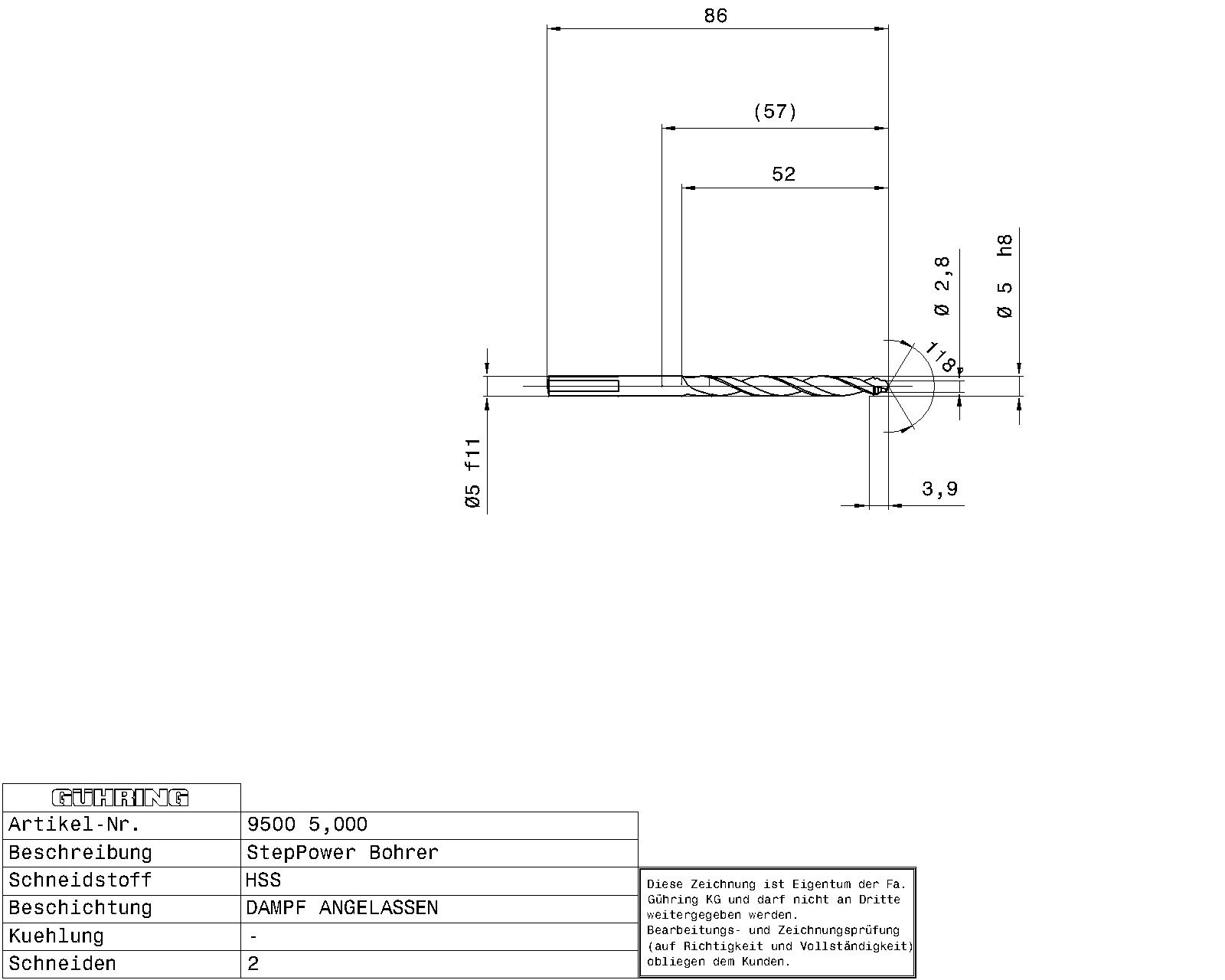 Guhring Step Power Drill HSS - Image 2